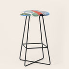 Abstract color pieces Stool Gallery Image 1