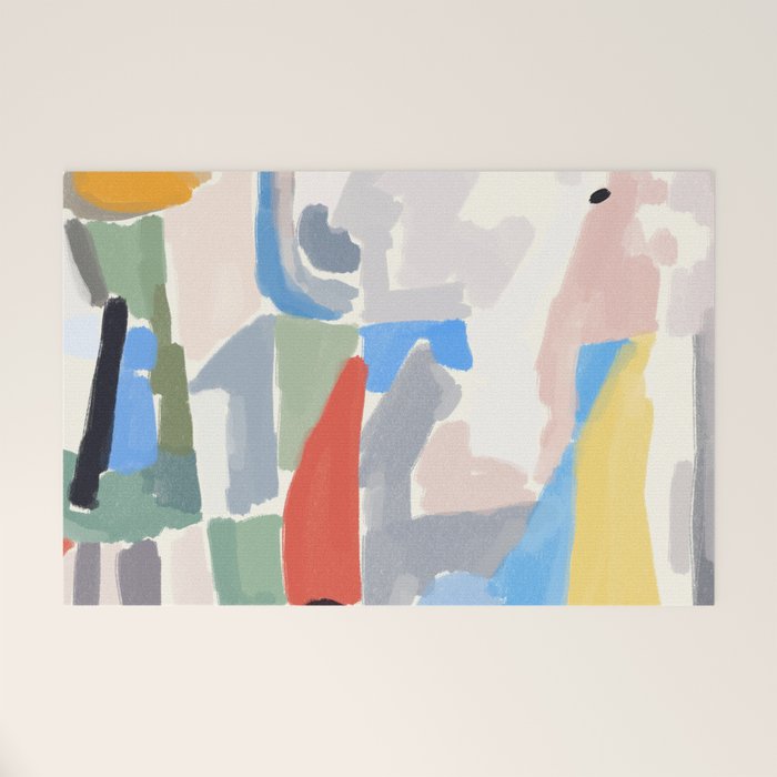 Abstract color pieces Welcome Mat Gallery Image 1