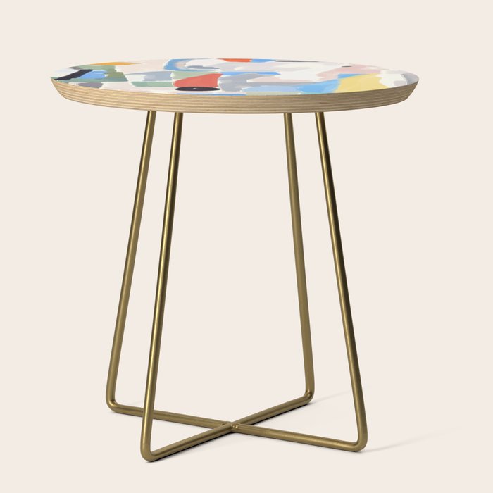 Abstract color pieces Side Table Gallery Image 1
