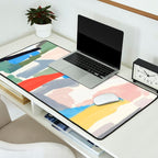 Abstract color pieces Desk Mat Gallery Image 2