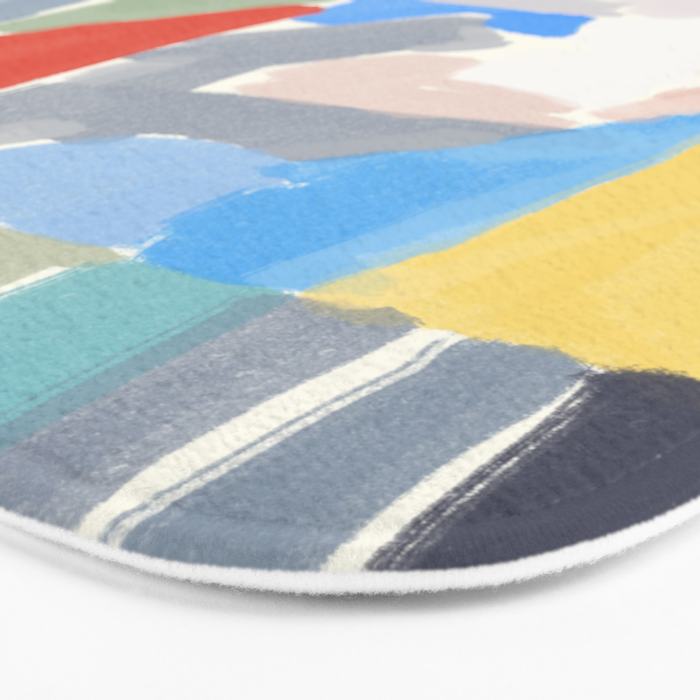 Abstract color pieces Bath Mat Gallery Image 3