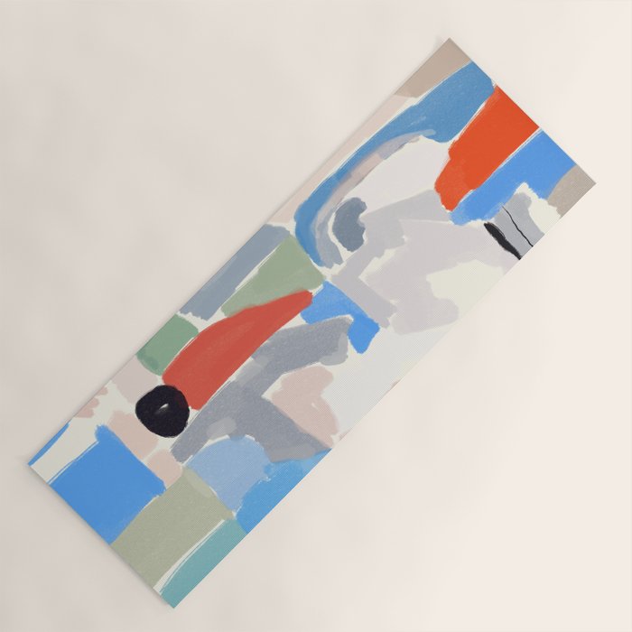 Abstract color pieces Yoga Mat Gallery Image 1