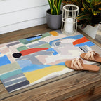 Abstract color pieces Outdoor Rug Gallery Image 2