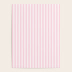 Pastel Pink and White Fine Stripes Vertical Pattern Poster Gallery Image 4