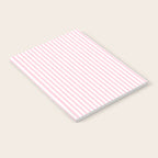 Pastel Pink and White Fine Stripes Vertical Pattern Notebook Gallery Image 2