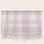 Pastel Pink and White Fine Stripes Vertical Pattern Wall Hanging Gallery Image 1