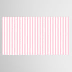Pastel Pink and White Fine Stripes Vertical Pattern Tablecloth Gallery Image 2