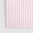 Pastel Pink and White Fine Stripes Vertical Pattern Poster Gallery Image 3