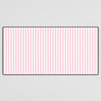 Pastel Pink and White Fine Stripes Vertical Pattern Desk Mat Gallery Image 3