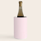 Pastel Pink and White Fine Stripes Vertical Pattern Wine Chiller Gallery Image 3