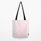 Pastel Pink and White Fine Stripes Vertical Pattern Tote Bag Gallery Image 2