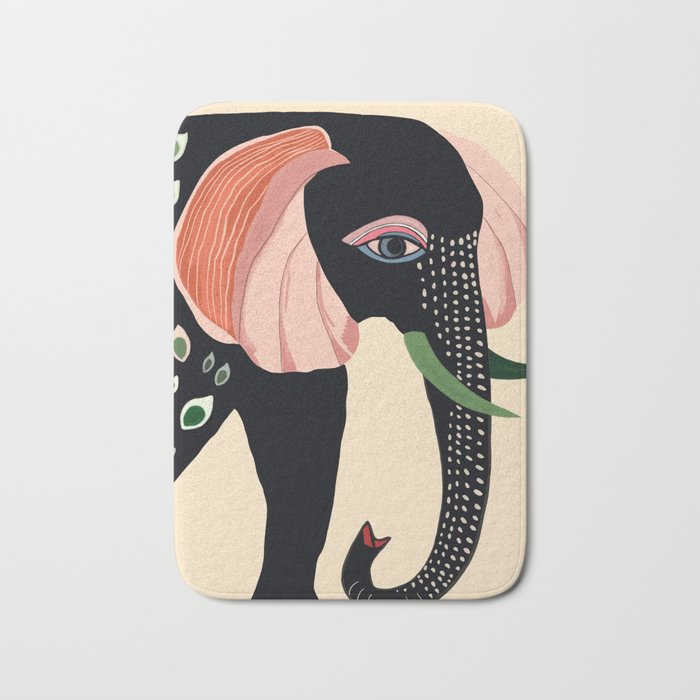 Colorful Elephant Bath Mat Gallery Image 1