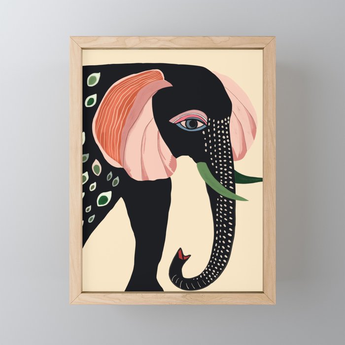 Colorful Elephant Mini Art Print Gallery Image 1