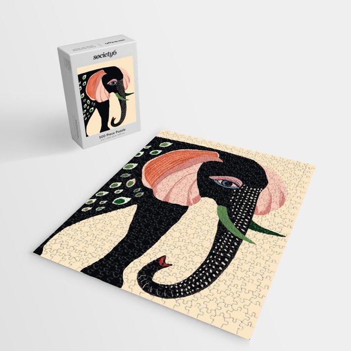 Colorful Elephant Jigsaw Puzzle Gallery Image 2