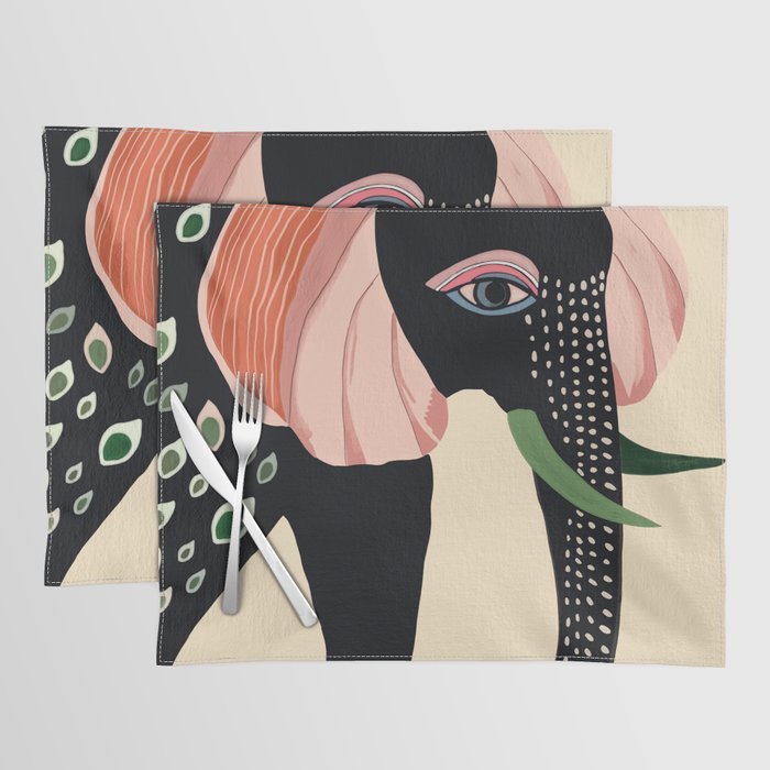 Colorful Elephant Placemat Gallery Image 1