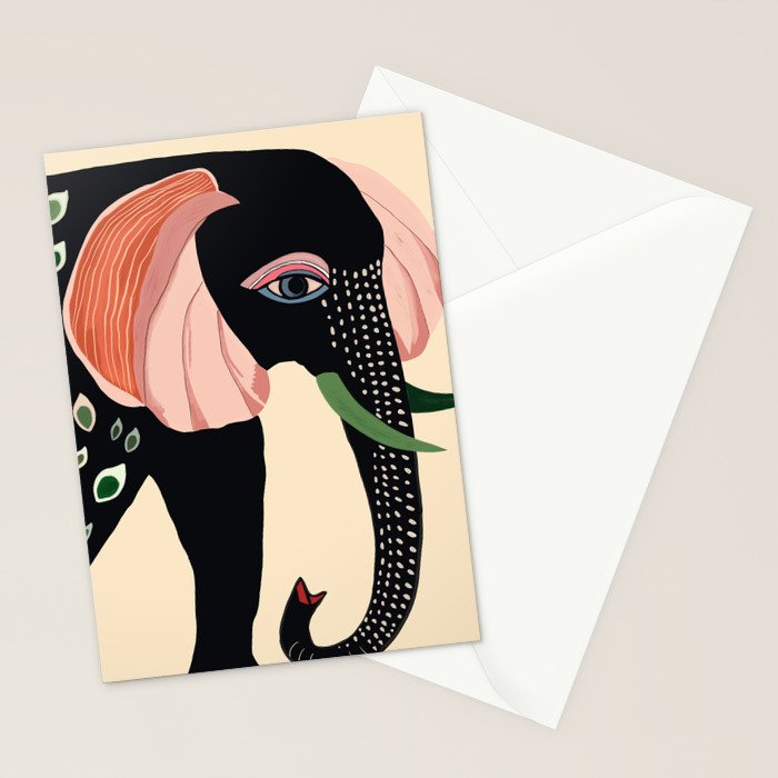 Colorful Elephant Stationery Card Gallery Image 2