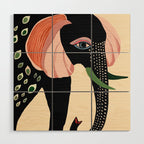 Colorful Elephant Wood Wall Art Gallery Image 1