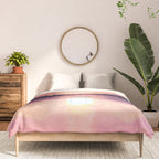 Morning Sunshine over the Peaceful Mountain Lake Comforter Gallery Image 3