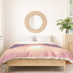 Morning Sunshine over the Peaceful Mountain Lake Duvet Cover Gallery Image 3