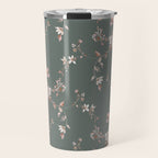 Watercolor Wildflowers - Sage Pink Travel Mug Gallery Image 1