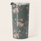 Watercolor Wildflowers - Sage Pink Travel Mug Gallery Image 3
