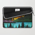 Colorful sunset near the peaceful forest lake Laptop Sleeve Gallery Image 2