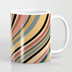 Wavy Stripes X - Vintage Neutral Coffee Mug Gallery Image 1