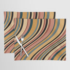 Wavy Stripes X - Vintage Neutral Placemat Gallery Image 1