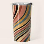 Wavy Stripes X - Vintage Neutral Travel Mug Gallery Image 2