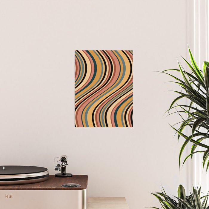 Wavy Stripes X - Vintage Neutral Poster Gallery Image 2