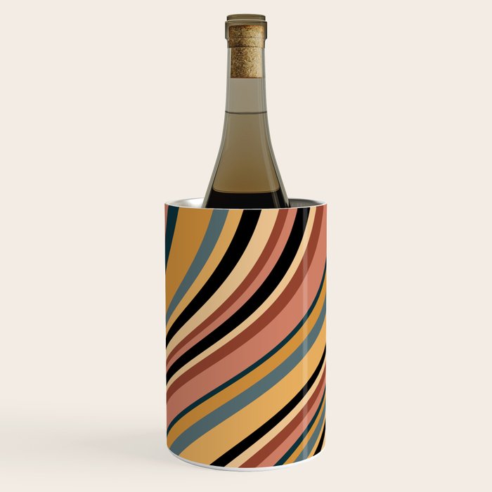Wavy Stripes X - Vintage Neutral Wine Chiller Gallery Image 1