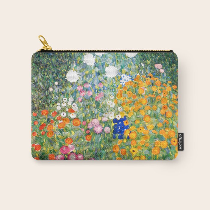 Gustav Klimt "Blumengarten (Flower Garden)" Carry All Pouch Gallery Image 1