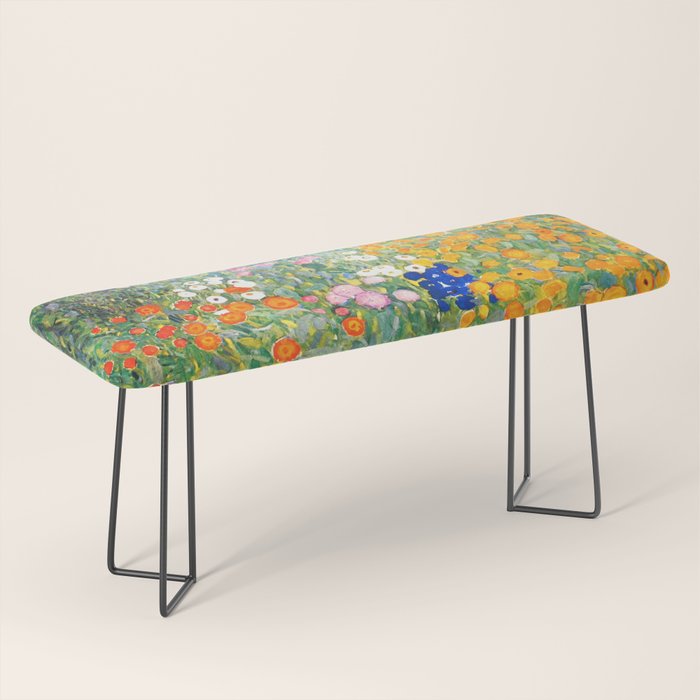Gustav Klimt "Blumengarten (Flower Garden)" Bench Gallery Image 1