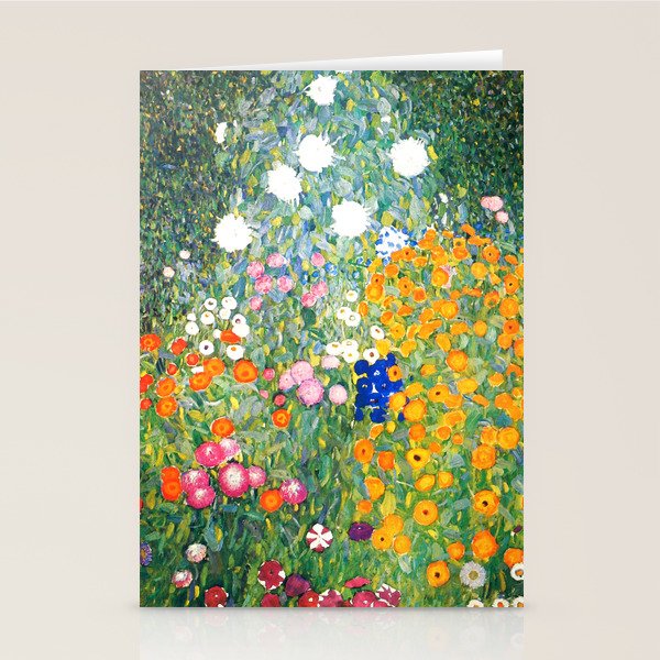 Gustav Klimt "Blumengarten (Flower Garden)" Stationery Card Gallery Image 1