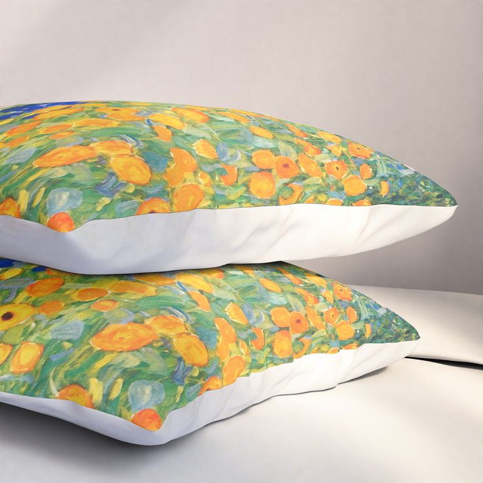 Gustav Klimt "Blumengarten (Flower Garden)" Pillow Sham Gallery Image 3