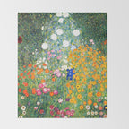 Gustav Klimt "Blumengarten (Flower Garden)" Throw Blanket Gallery Image 2