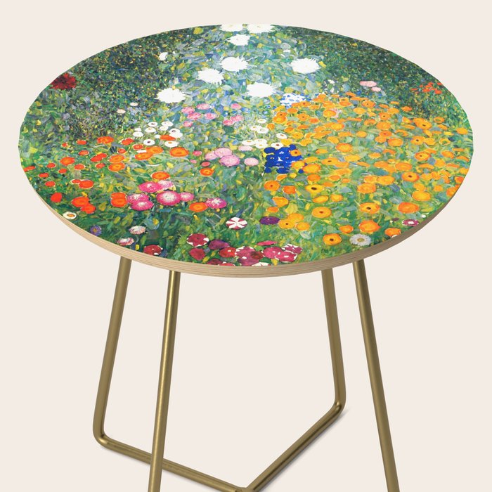 Gustav Klimt "Blumengarten (Flower Garden)" Side Table Gallery Image 2
