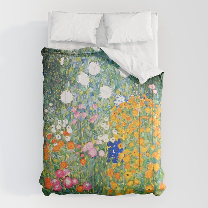 Gustav Klimt "Blumengarten (Flower Garden)" Comforter Gallery Image 1