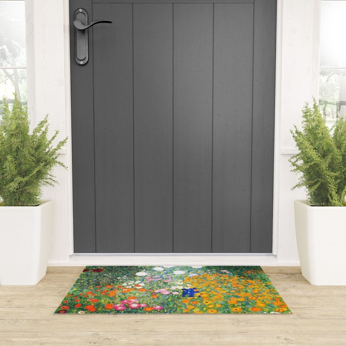 Gustav Klimt "Blumengarten (Flower Garden)" Welcome Mat Gallery Image 3