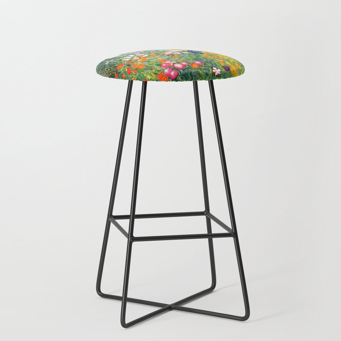 Gustav Klimt "Blumengarten (Flower Garden)" Stool Gallery Image 1