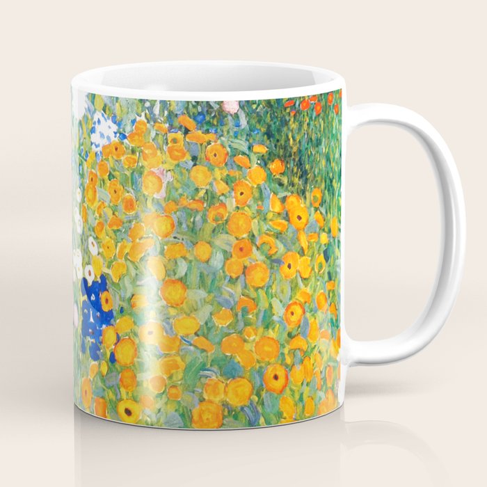 Gustav Klimt "Blumengarten (Flower Garden)" Coffee Mug Gallery Image 1