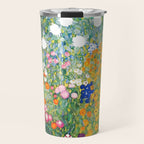 Gustav Klimt "Blumengarten (Flower Garden)" Travel Mug Gallery Image 1