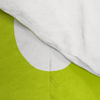 Large Retro Flowers Shades of Spring Green White Background #decor #society6 #buyart Comforter Gallery Image 4