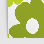 Large Retro Flowers Shades of Spring Green White Background #decor #society6 #buyart Poster Gallery Image 3