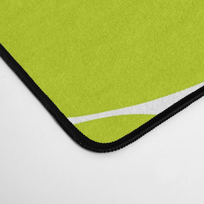 Large Retro Flowers Shades of Spring Green White Background #decor #society6 #buyart Desk Mat Gallery Image 4