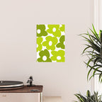 Large Retro Flowers Shades of Spring Green White Background #decor #society6 #buyart Poster Gallery Image 2