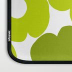 Large Retro Flowers Shades of Spring Green White Background #decor #society6 #buyart Laptop Sleeve Gallery Image 3