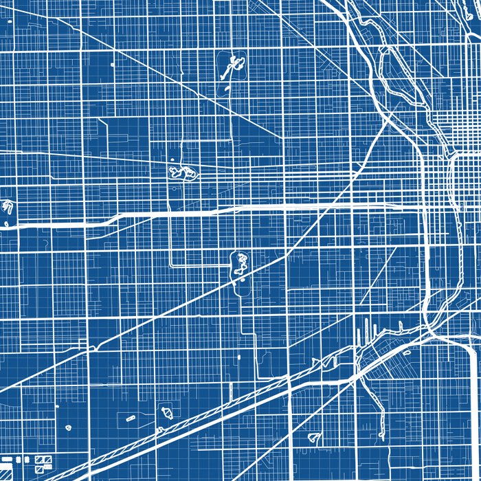 Chicago City Map of the United States - Blueprint Coffee Mug Gallery Image 2