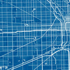 Chicago City Map of the United States - Blueprint Coffee Mug Gallery Image 2