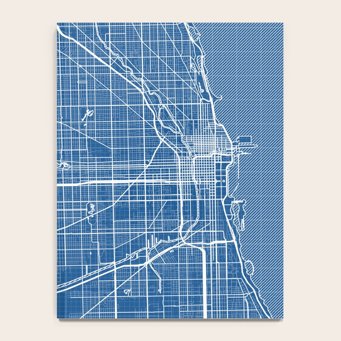 Chicago City Map of the United States - Blueprint Notebook Gallery Image 4